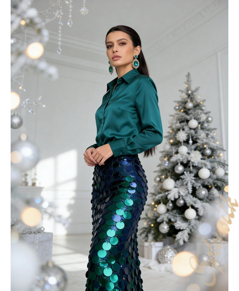 Рубашка из искусственного шелка