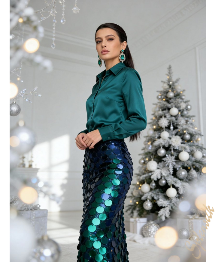 Рубашка из искусственного шелка