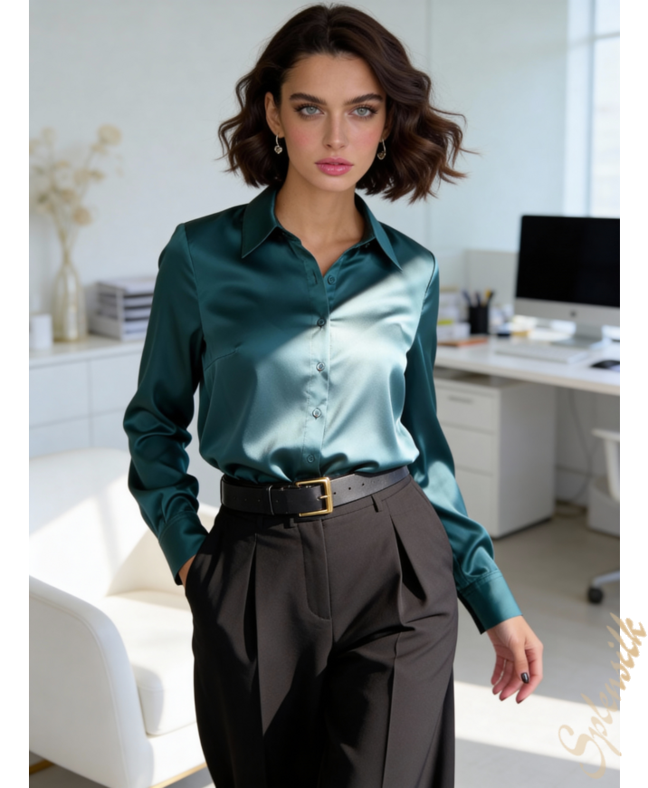 Рубашка из искусственного шелка