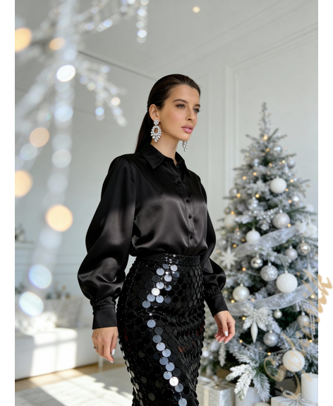 Рубашка из искусственного шелка