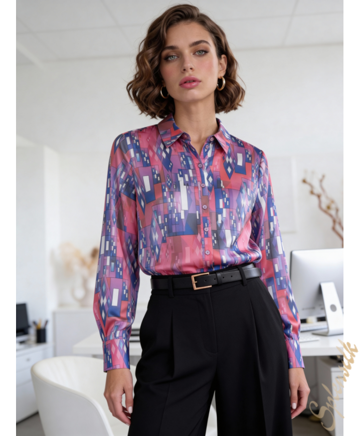 Рубашка из искусственного шелка