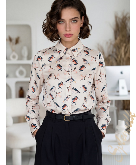 Рубашка из искусственного шелка