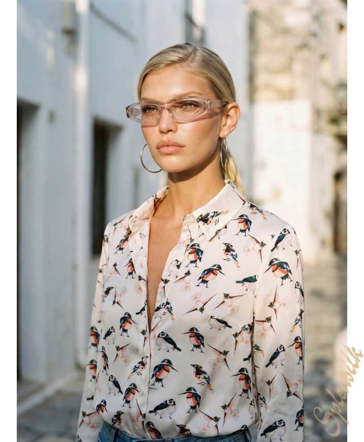 Рубашка из искусственного шелка