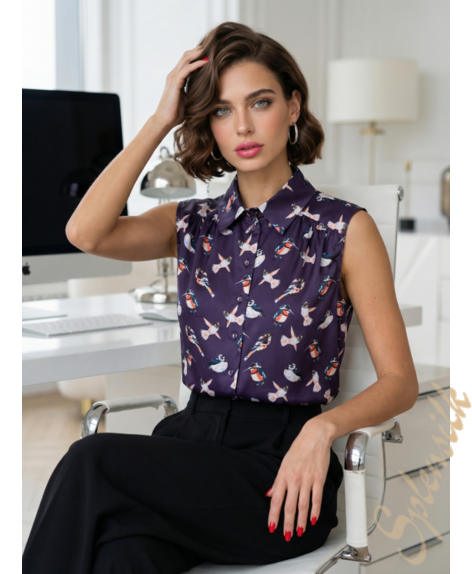 Блузка из искусственного шелка