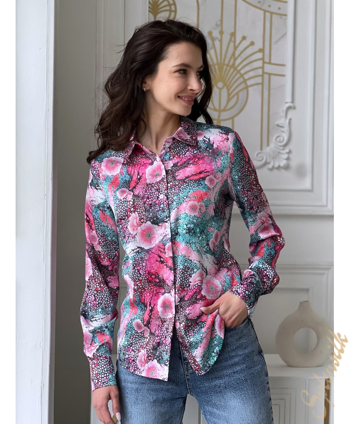 Рубашка из искусственного шелка