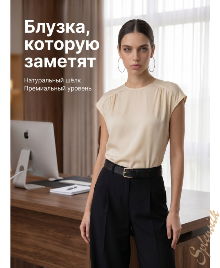 Блузка (топ) из натурального шелка