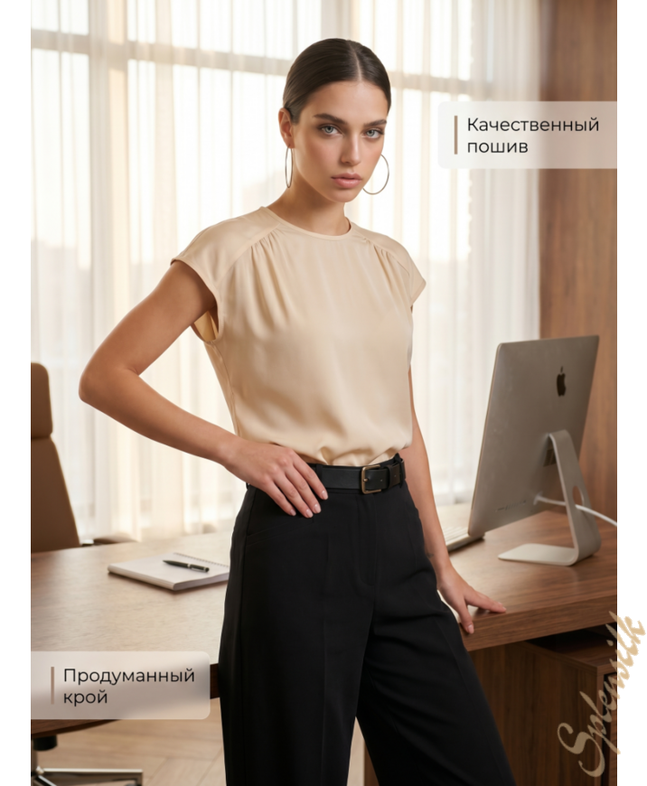 Блузка (топ) из натурального шелка
