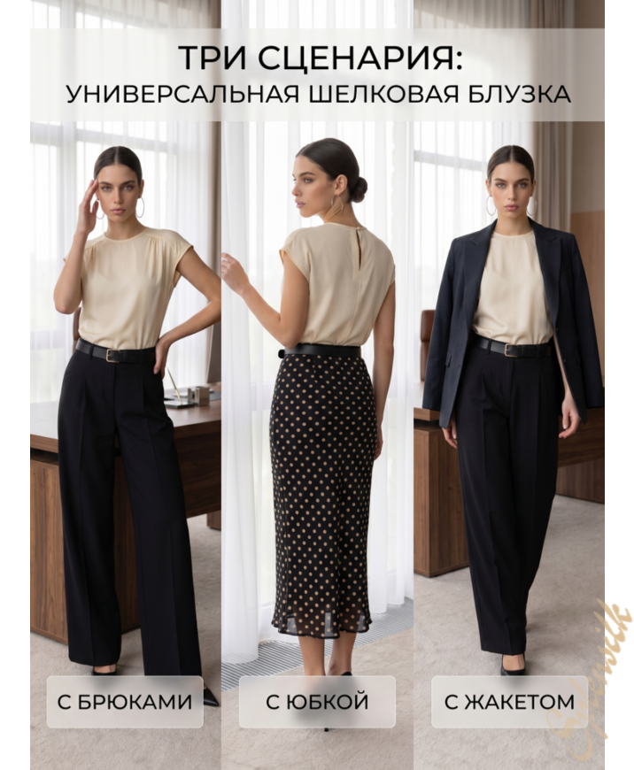 Блузка (топ) из натурального шелка