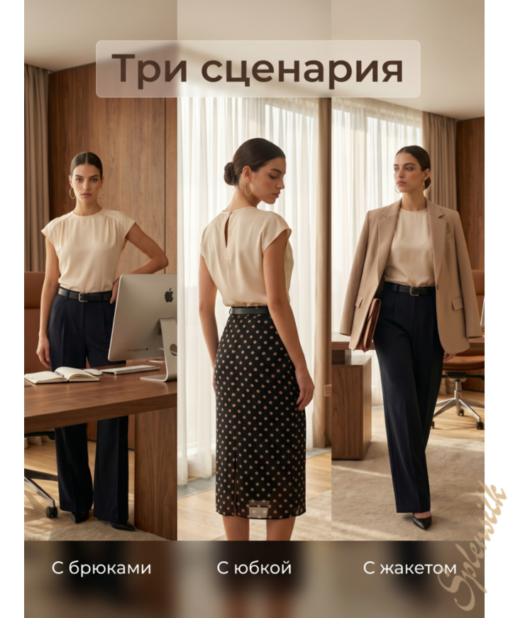 Блузка (топ) из натурального шелка
