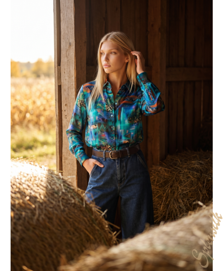 Рубашка из искусственного шелка
